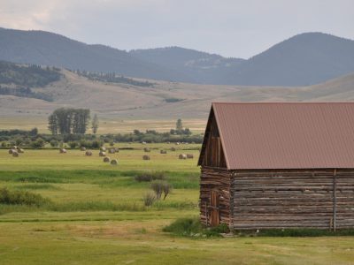 Old barn on ranch in Montana